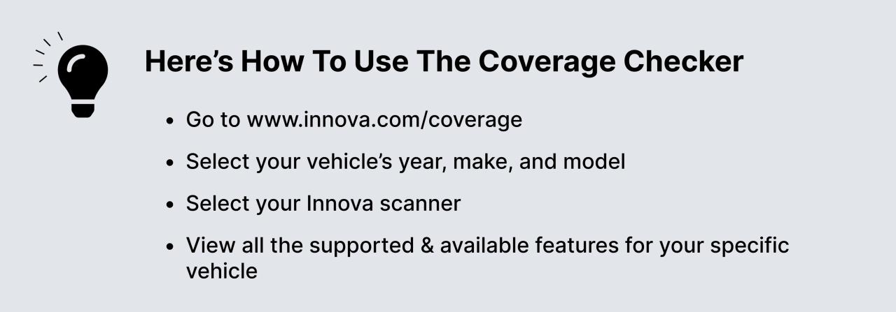 How Do I Use The Coverage Checker? – Innova